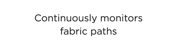 Continuously monitors fabric paths