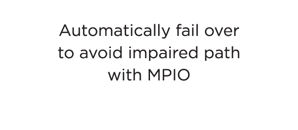 Automatically fail over to avoid impaired path with MPIO